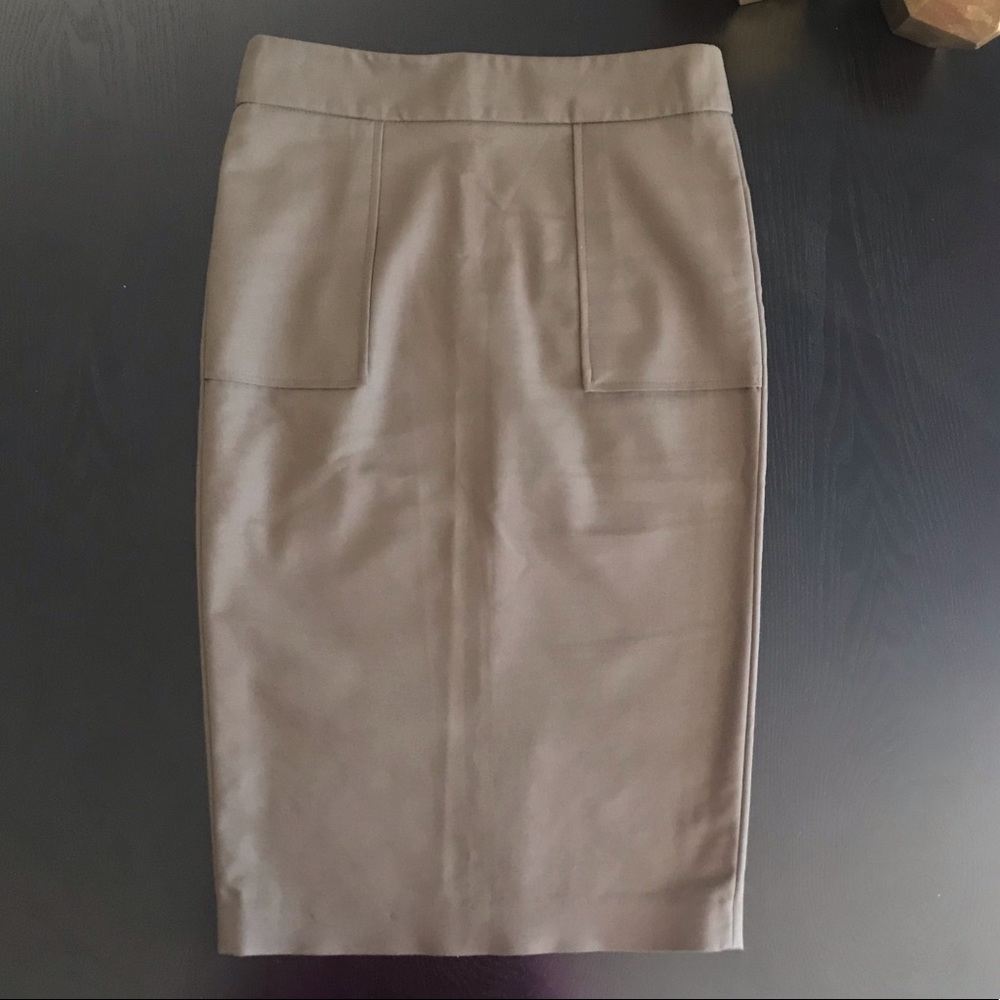 ❤️ Zara taupe Pencil skirt SM